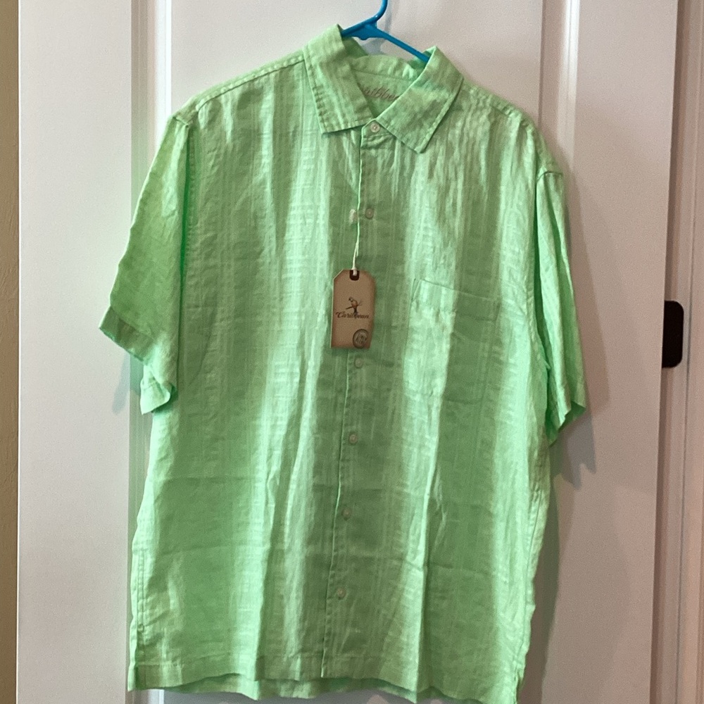 Caribbean Light Green Casual  Shirt. F